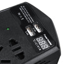 200W 12V/24V To 220V Auto Power Inverter 2 USB 2 Universal Socket Modified Sine Wave Converter