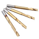 Titanized 3.175mm Carbide CNC Single Flute Spiral Bits End Milling Cutter 12mm/15mm/17mm/22mm CEL