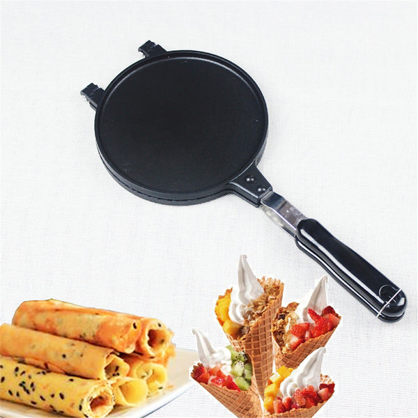 17cm Round Waffle Crispy Cone Bakeware Ice Cream Egg Roll Maker Baking Mold