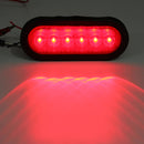 Red LED Stop Lights Side Marker Turn Signal Lamp Surface Mount Oval 17x8.2cm for Trailer Truck