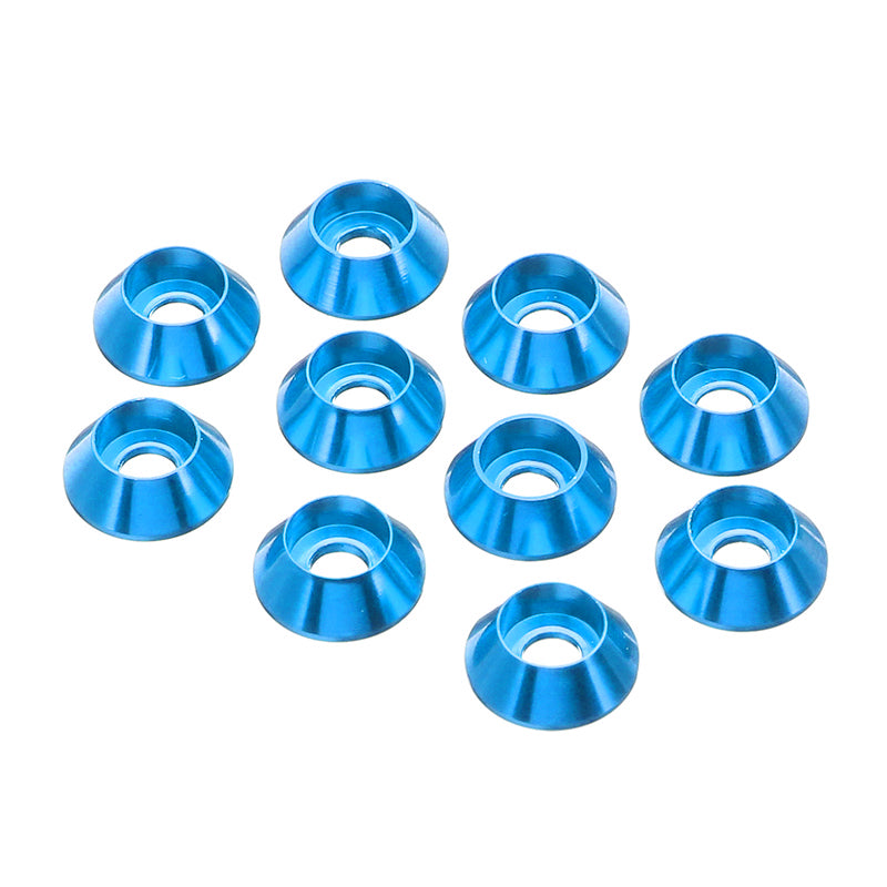 Suleve M3AN6 10Pcs M3 Cup Head Hex Screw Gasket Washer Nuts Aluminum Alloy Multicolor