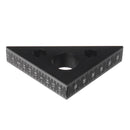 Mini Aluminum Alloy 45/90 Angle Gauge Inch Metric Angle Meter Triangle Ruler