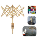 Knitting Umbrella 24" Wooden Swift Yarn Winder Holder for Hanks Skeins Wool