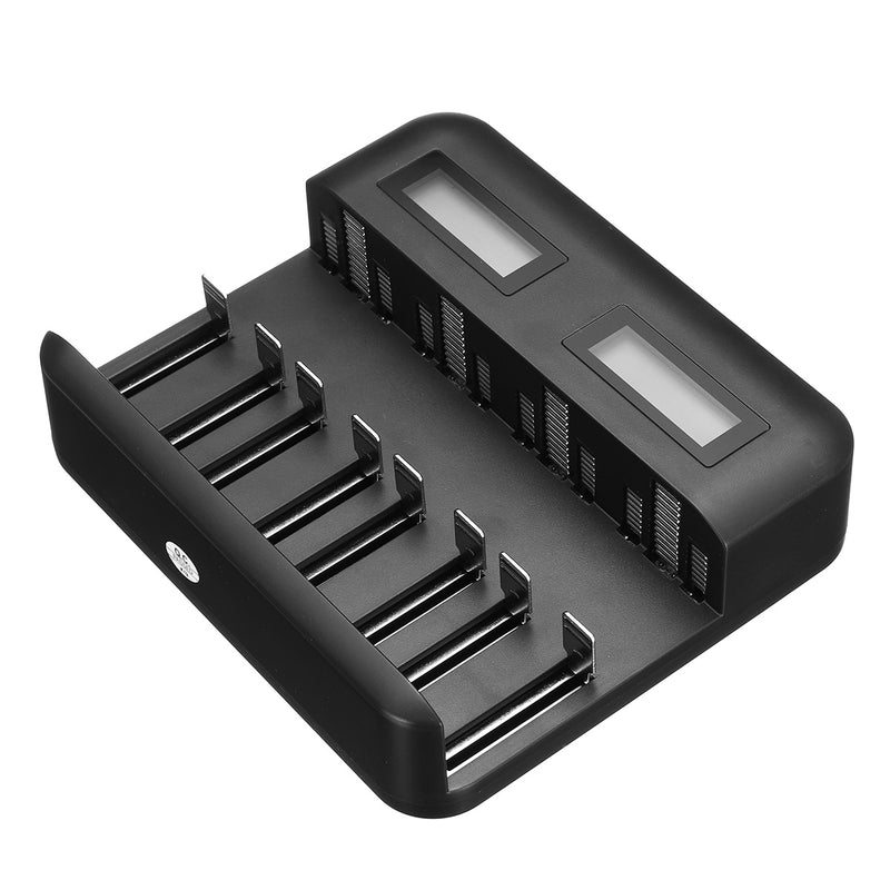 8 Slots Intelligent LCD Display USB Battery Charger for AA AAA C D Size Battery