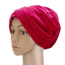 Women India Hat Mus-lim Ruffle Chemo Hat Beanie Scarf Turban Head Wrap Cap Comfortable Soft Material