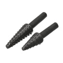 Drillpro 5Pcs 6mm Round Shank Rotary Rasp Set Wood Working Grinding Drill Bits Rotary File Cutter