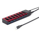 OImaster 4/7 Port High Speed USB 3.0 Hub & USB Charger Phone Support with Power Adapter