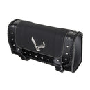Black PU Leather Motorcycle Tool Bag Luggage Saddlebags Saddle Bag Universal For Harley