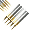 5pcs 0.1mm 15 Degree Titanium Coated Carbide Flat Bottom PCB Engraving Bit CNC Router Tool