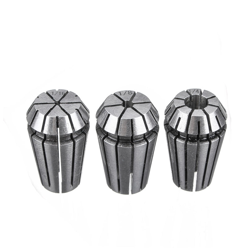 3pcs ER16 1/16 1/8 1/4 Inch Spring Collet Set For Engraving Machine Milling Lathe Tool