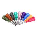 50Pcs/Set 1/2'' Blunt Tip Dispensing Needle w/ Clear Protector Black Air-tight Tipped Caps for Syringe Refilling and Measuring Liquid Industrial Glue Applicator Different Gauge