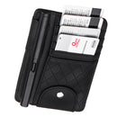 Leather Car Sun Visor Sun Glasses Clip Card Pen Holder Ticket Storage Driver License Package