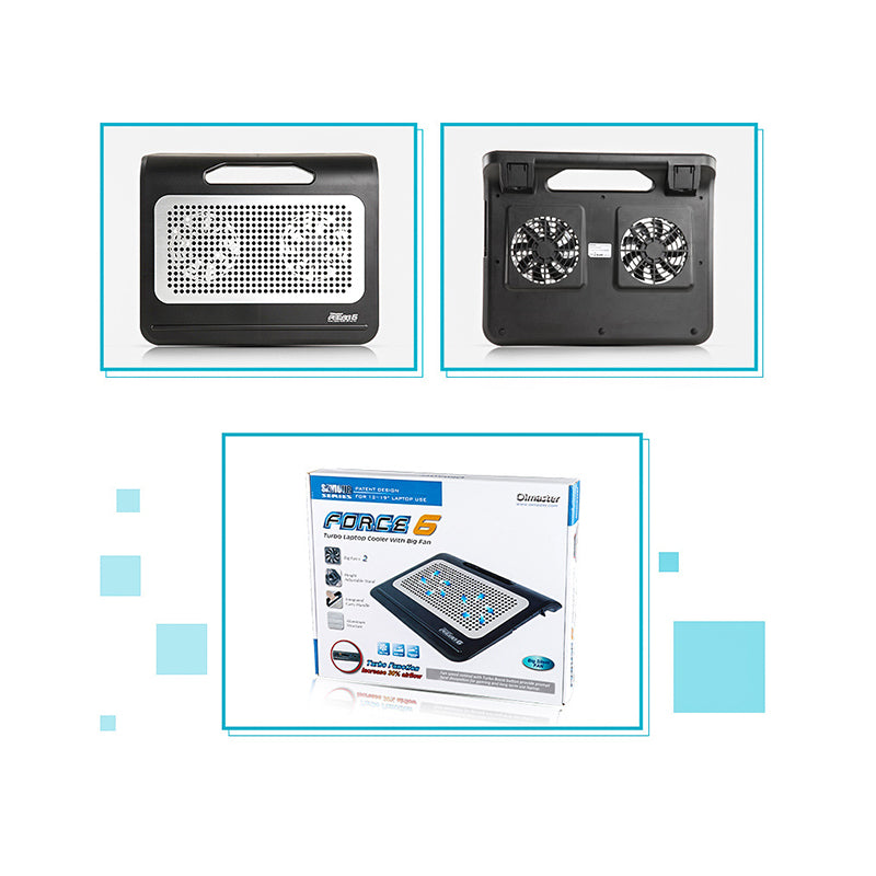 OImaster CP-6516 Laptop cooler notebook cooling Pad base USB radiator Notebook Cooler Computer USB Fan Stand large fan