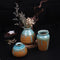 Zakkz Glaze Ceramic Vase Ornaments Handmade Aroma Bottle Flower Arrangement Pottery Decor Gift