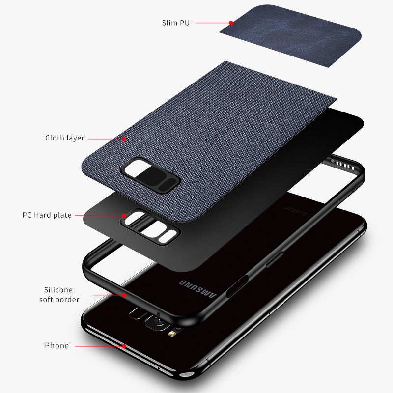 Bakeey Cotton Cloth Protective Case For Samsung Galaxy S8/S8 Plus Anti Fingerprint Back Cover