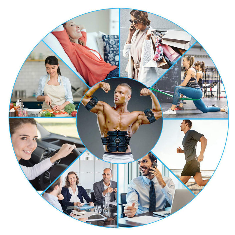 Unisex Professional Stimulator Muscle Toner USB Muscle Training EMS Body Abdominal Muscle Trainer Trainer
