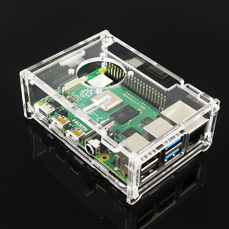 Transparent Acrylic Case Shell for Install 3.5-inch Display Suit Raspberry Pi 4B
