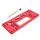 Aluminum Alloy Adjustable Metric Cabinet Hardware Jig Plus Cabinet Door Knob Handle Install Drill Guide Template Jig with 4.2mm Drill Bit Set