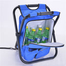Outdoor Portable Folding Chair Waterproof 600D Oxford Cooler Ice Bag Foldable Seat Stool Camping Picnic