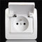 250V 16A 82x82mm EU Plug Wall Waterproof Socket Charger Port Outlet