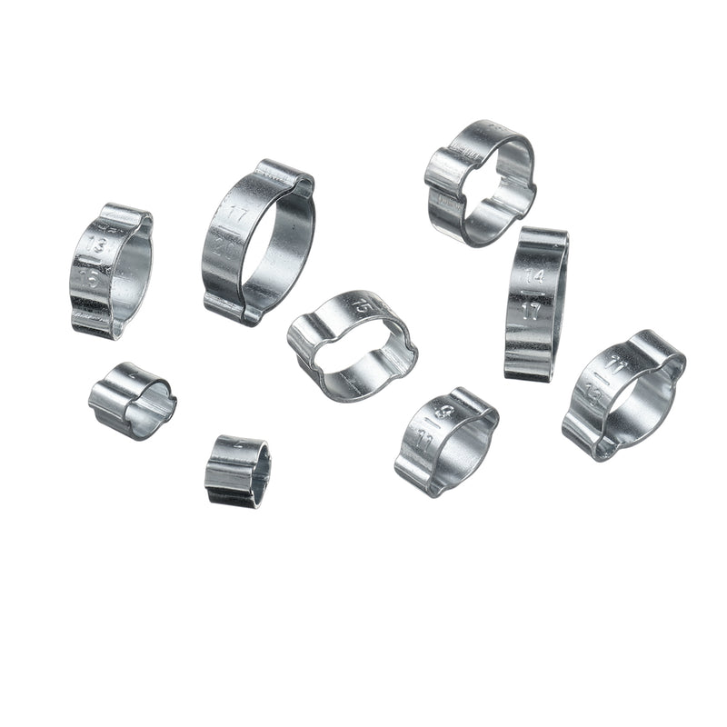 80Pcs 5-20mm Double Ear O Hydraulic Hose Fuel Clamp Sealing Pressure Consistency