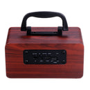 W5B Wooden Wireless bluetooth Speaker Dual Units Stereo Bass TF Card AUX Speaker with Mic