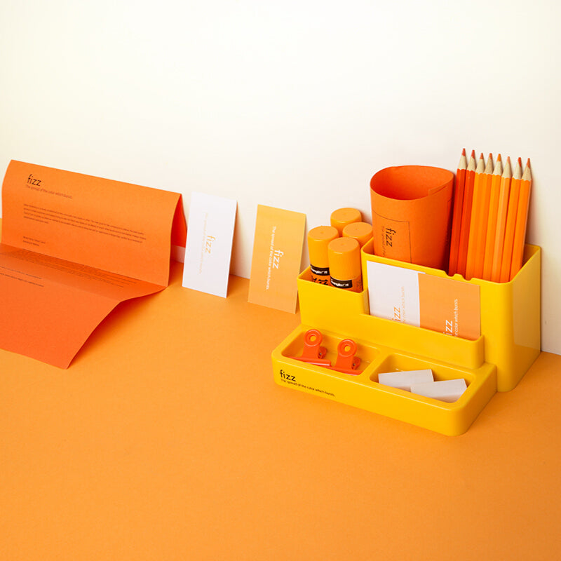 Fizz BT5950 Creative Multifunctional Pen Holder Desktop Stationery Storage Box Cosmetics Makeup Brushes Sundries Organizer Office School Supplies