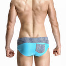 SEOBEAN S5195 Man Swimming Trunks With Pocket Design Back Pocket Low Waist Sexy Spa Swimsuit Sporty