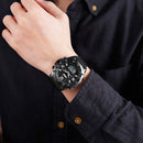 SKMEI 1504 Multifunctional Luminous EL Light Calendar 3ATM Business Men Watch Dual Display Digital Watch