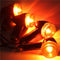 4pcs 12V Motorcycle Turn Signal Bullet Indicators Light Smoke Amber Lamp