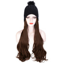 Women Cap Wig Hat Light Curly Long Synthetic Girl Hair Winter