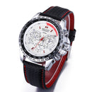 MEGIR 1010 Brand Men Watch Alloy Case Leather Strap Lumious Male Sport Casual Quartz Wrist Watch