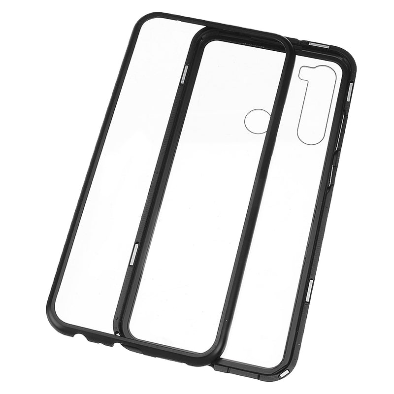 For Xiaomi Redmi Note 8T Case Bakeey Magnetic Adsorption Metal Tempered Glass Flip Protective Case