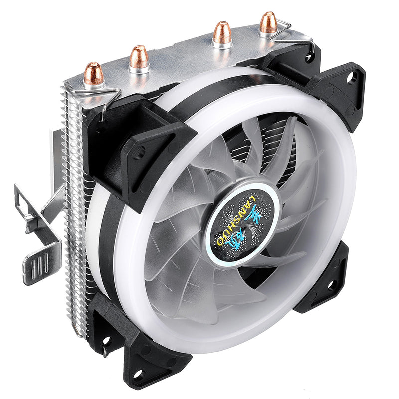 CPU Cooler 4 Heatpipes 90mm 4Pin LED RGB Cooling Fan for LGA 775/1155/1151/1150/1366 AMD