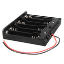 9V 6X AA Battery Holder Case Box Storage Slot w/ Wire Lead Cover Switch ON/OFF