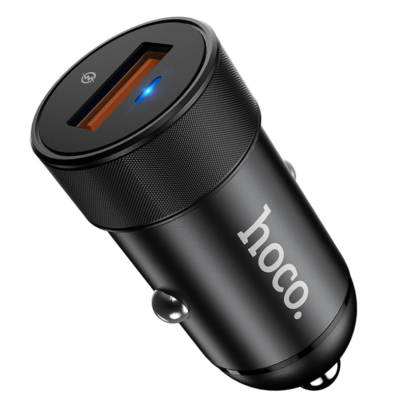 HOCO 18W QC3.0 LED Light Fast Charging USB Car Charger For iPhone XS XR 11 Pro Huawei P30 Pro Mate 30 Oneplus 6T 7 Pro S10+ Note 10