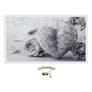 45x80cm Grey Heart Rose Canvas Wall Art Frameless Paintings Pictures Home Decor