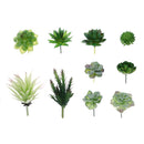 10Pcs PVC Artificial Succulent Flocking Plants Foliage  Landscape Garden Decorations
