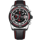 MEGIR 2023 Men Watch Luxury Leather Strap Chronograph Casual Male Quartz Wrist Watch