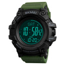 SKMEI 1356 Compass Pedometer Calorie Sport Watch Chronograph World Time Stopwatch Digital Watch