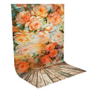 3x5FT Flower Wall Wood Floor Photography Backdrop Studio Prop Background