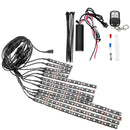 5050 LED Flashing Strip Light RGB 15 Color 12 Strips Glow Neon Wireless Remote Motorcycle
