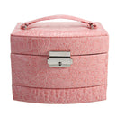 Leather Jewelry Box Storage Organizer Necklace Bracelet Ring Earring Case