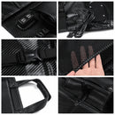PU Leather Car Back Seat Organizer Black 10 Pockets Hanging Bags Storage Baskets with 4 USB Port