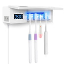 MECO ELE Toothbrush Sterilizer Ultraviolet Touch White 4 Toothbrush Groove Toothbrush Disinfector