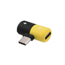 Universal Type-c to Dual Type-c Fast Charging Audio Music Adapter Converter for Xiaomi Mobile Phone