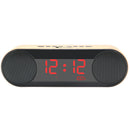LED Display Alarm Clock Dual Driver Unit FM Radio Aux TF Card Heavy Bass bluetooth Speaker With Mic