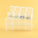 28 Slots Decoration Storage Box Plastic Bead Organizer Jewelry Box Storage Case