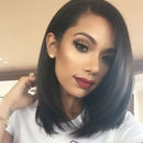 Female Mid-Bobo Head Short Straight Inside Buckle Pear Head Wig