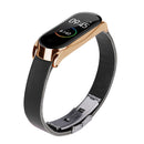 Bakeey Retro Butterfly Push Button Deployment Buckle PU Leather Watch Band Strap Replacement for Xiaomi Mi band 3 Xiaomi Mi band 4